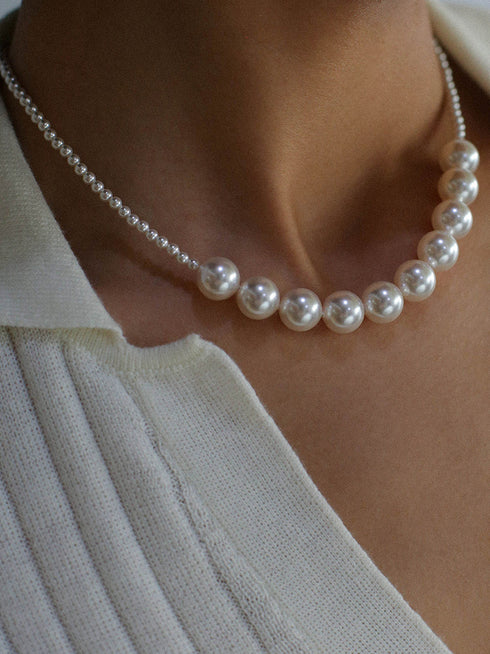 French Minimalist Pearl Necklace (Two Variants) - Zafari Studio Jewelry