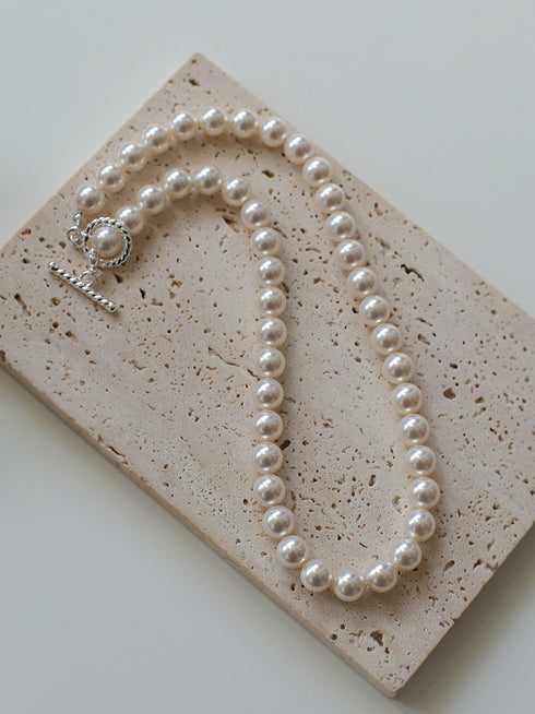 High Quality Crystal Pearl Choker Necklace - Zafari Studio Jewelry