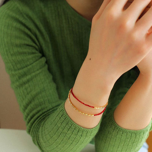 Mini Color Gemstones Beaded Bracelet - Zafari Studio Jewelry