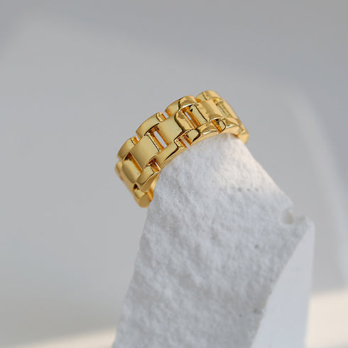Watch Chain Gold Fashion Ring - Zafari Studio Jewelry