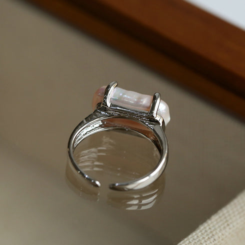 Modern Rectangle Baroque Stacking Rings - Zafari Studio Jewelry