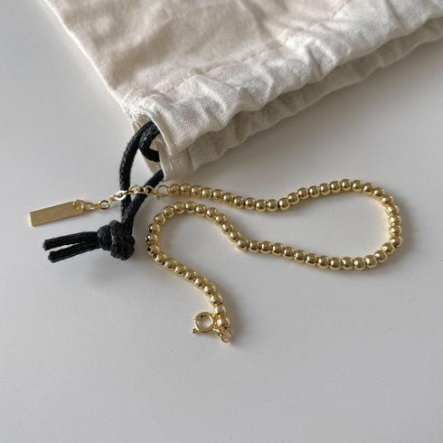 Minimalist Beads Bracelet Gold Vermeil - Zafari Studio Jewelry