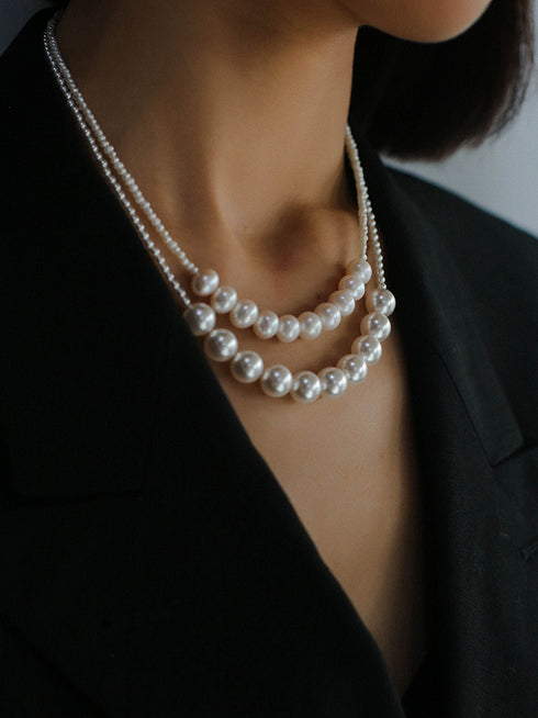 French Minimalist Pearl Necklace (Two Variants) - Zafari Studio Jewelry