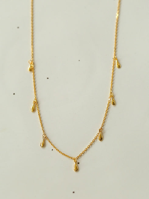 Teardrop Pendant Neckace Gold Vermeil - Zafari Studio Jewelry