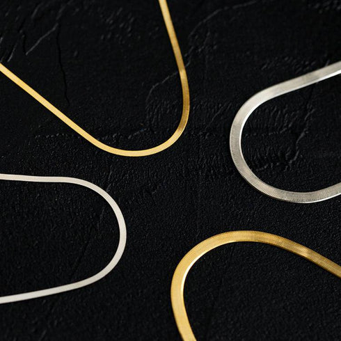 Snake flat chain necklace - Zafari Studio Jewelry