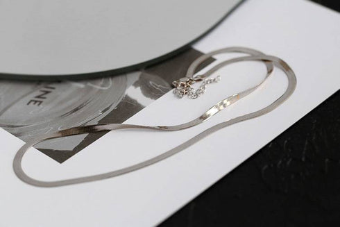 Snake flat chain necklace - Zafari Studio Jewelry