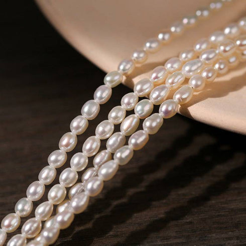 Super-Slim Freshwater Pearl Double Strand Emerald Layer Necklace - Zafari Studio Jewelry