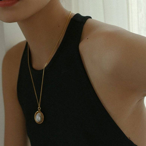 Elegant Baroque Pearl Necklace - Zafari Studio Jewelry