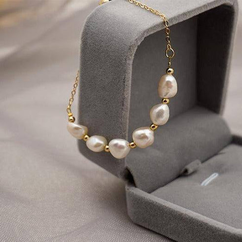 LUNA Luxe Pearl Bolo Bracelet - Zafari Studio Jewelry