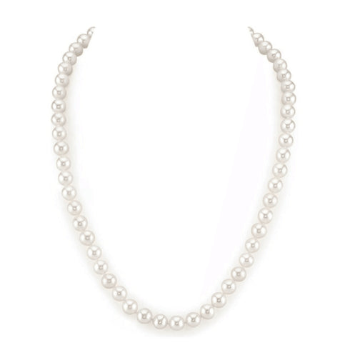 6-8mm White Freshwater Pearl Strand Necklace - Zafari Studio Jewelry