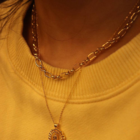 Minimalist Figaro Chain Ckoker - Zafari Studio Jewelry