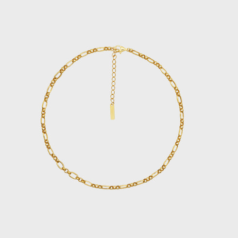 Minimalist Figaro Chain Ckoker - Zafari Studio Jewelry