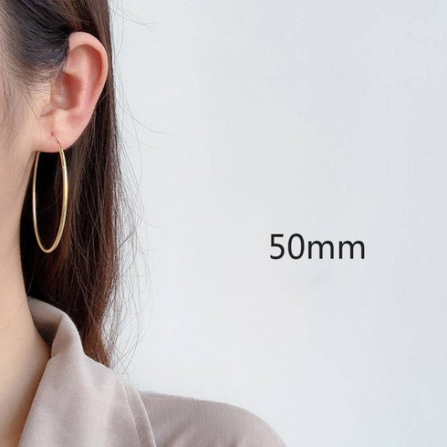 Classic Hoop Earrings Gold Vermeil All Sizes - Zafari Studio Jewelry