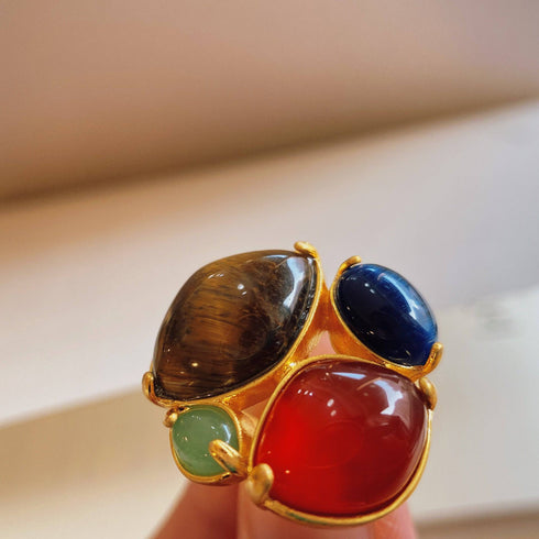 Vintage Gemstone Gold Ring - Zafari Studio Jewelry