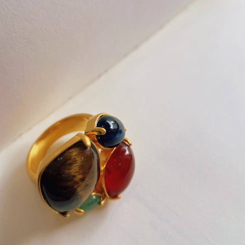 Vintage Gemstone Gold Ring - Zafari Studio Jewelry