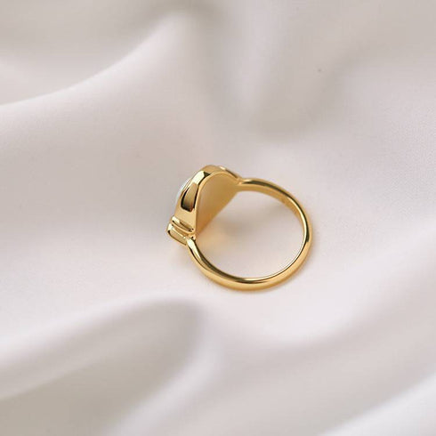 Opal Ring Gold Vermeil - Zafari Studio Jewelry