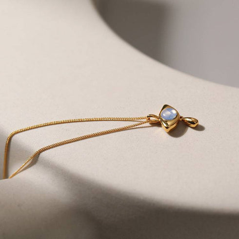 Opal Gold Chain Necklace - Zafari Studio Jewelry