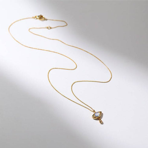 Opal Gold Chain Necklace - Zafari Studio Jewelry