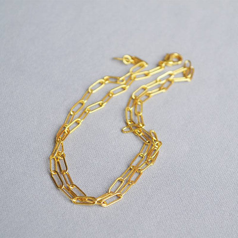 Modern Chain Paperclip Chic Gold Necklace - Zafari Studio Jewelry