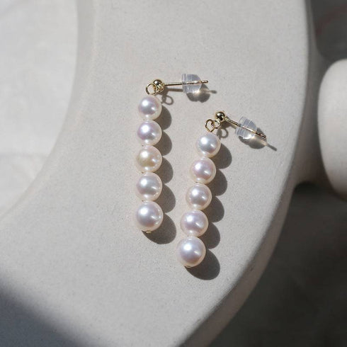 Stylish Pearls Gold Earrings - Zafari Studio Jewelry