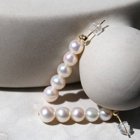 Stylish Pearls Gold Earrings - Zafari Studio Jewelry