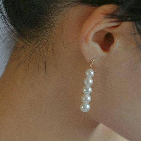 Stylish Pearls Gold Earrings - Zafari Studio Jewelry