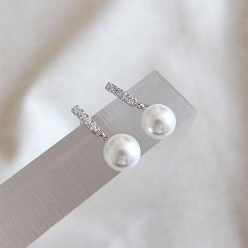 Natural Pearls CZ Earring - Zafari Studio Jewelry