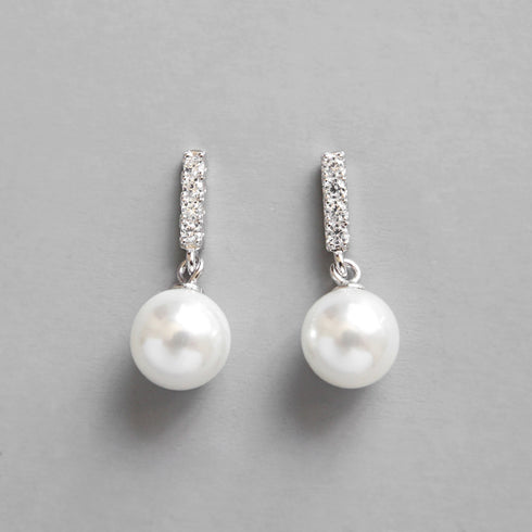 Natural Pearls CZ Earring - Zafari Studio Jewelry