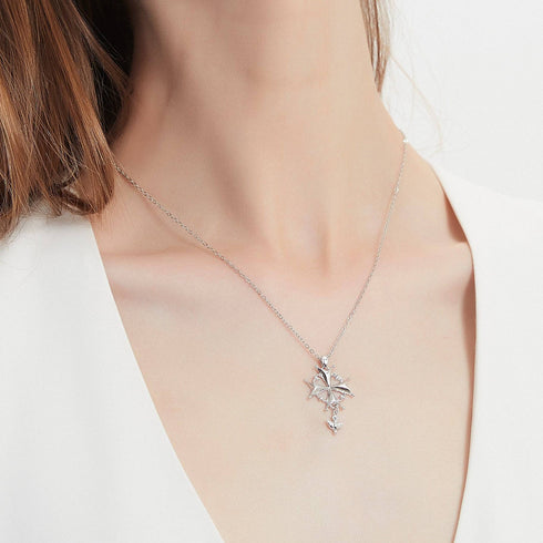 Huguenot Cross Necklace Sterling Silver - Zafari Studio Jewelry