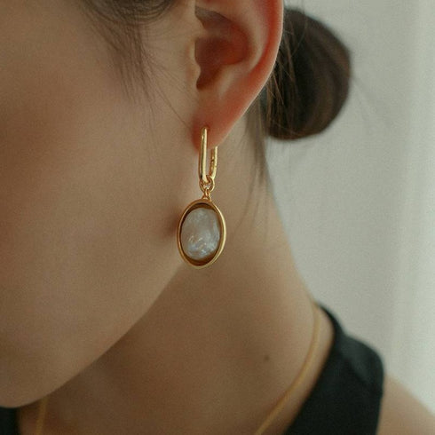 Baroque Pearl Gold Earrings - Zafari Studio Jewelry