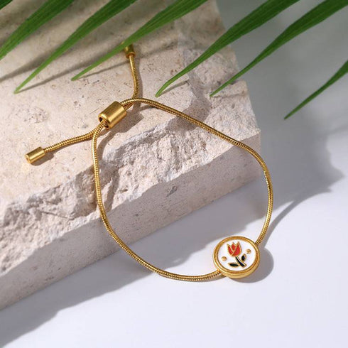 Vintage Tulip Glaze Necklace Bracelet Earrings (Purchase Individually) - Zafari Studio Jewelry