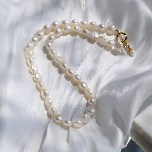 OT Locker Pearls Choker Necklace - Zafari Studio Jewelry