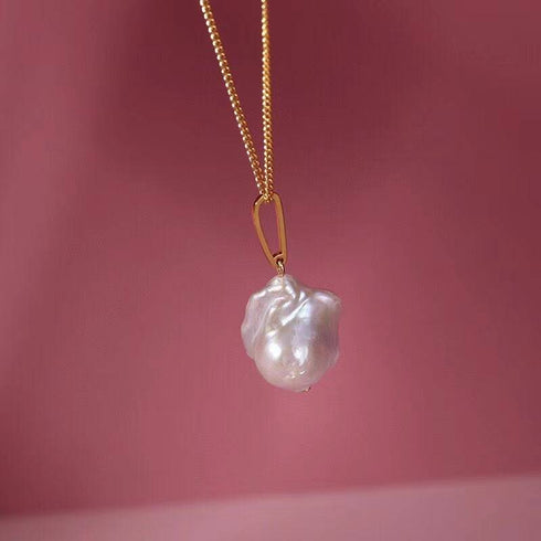 Single Drop Luxury Baroque Pearl Necklace - Zafari Studio Jewelry
