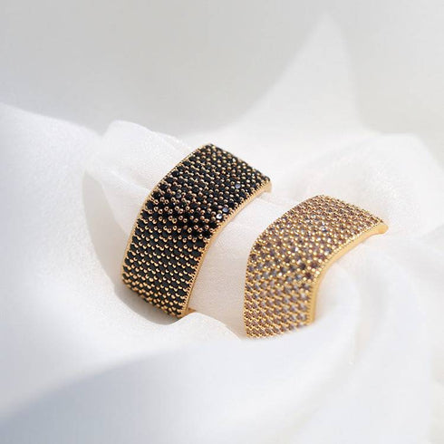 Dazzling Square Zirconia Encrusted Ring - Zafari Studio Jewelry