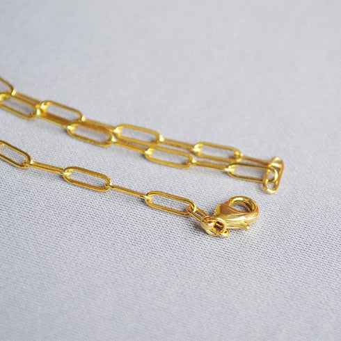 Modern Chain Paperclip Chic Gold Necklace - Zafari Studio Jewelry