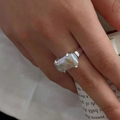 Modern Rectangle Baroque Stacking Rings - Zafari Studio Jewelry