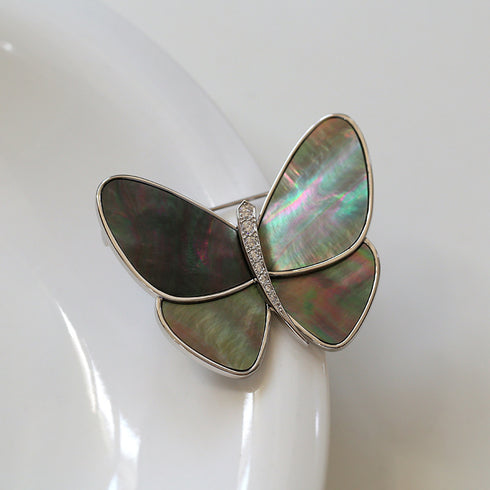 Butterfly Colorful Mother of Shell Brooch - Zafari Studio Jewelry