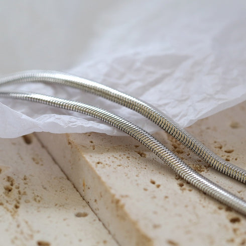 Popular Design Flat 18K Gold Plated Snake Chain Necklace - Zafari Studio Jewelry