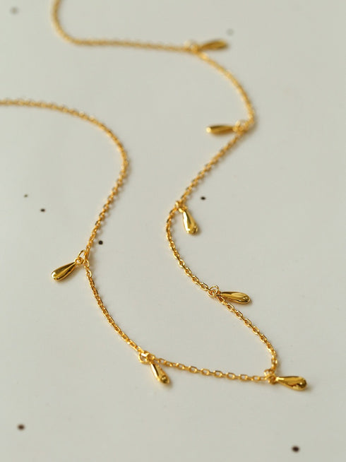 Teardrop Pendant Neckace Gold Vermeil - Zafari Studio Jewelry