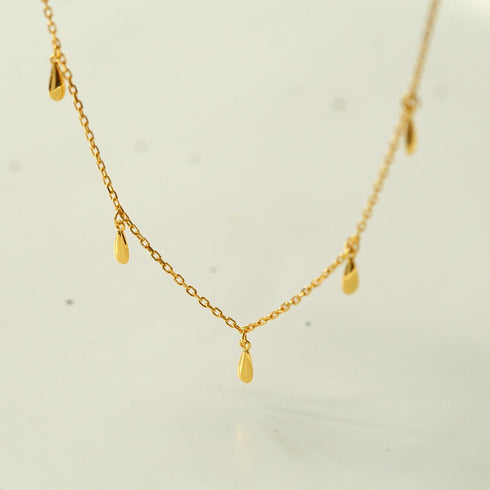 Teardrop Pendant Neckace Gold Vermeil - Zafari Studio Jewelry