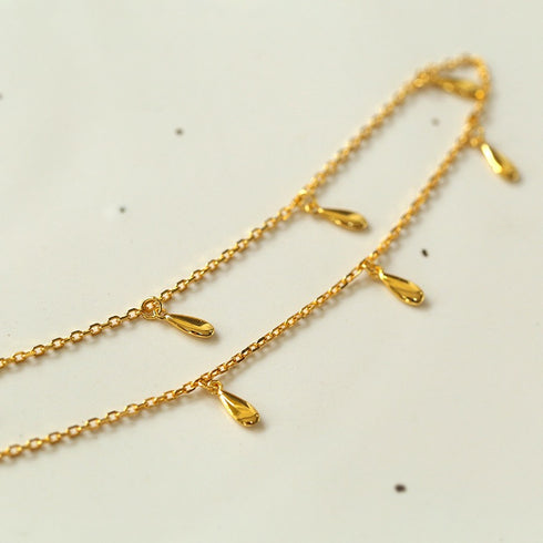 Teardrop Pendant Neckace Gold Vermeil - Zafari Studio Jewelry