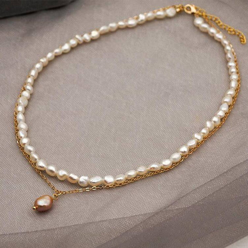 TINA Layered Pearl Necklace and Bracelet (Purchase Individually) - Zafari Studio Jewelry