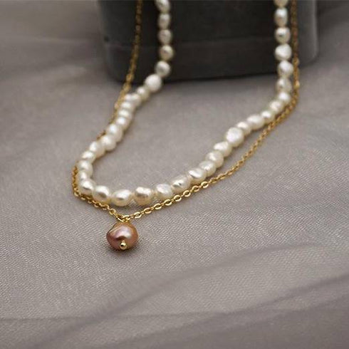 TINA Layered Pearl Necklace and Bracelet (Purchase Individually) - Zafari Studio Jewelry