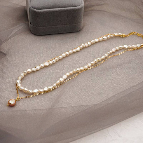 TINA Layered Pearl Necklace and Bracelet (Purchase Individually) - Zafari Studio Jewelry