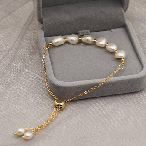 LUNA Luxe Pearl Bolo Bracelet - Zafari Studio Jewelry