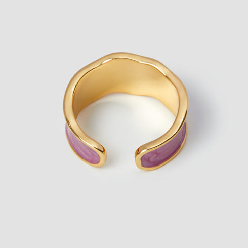 Enamel Charm Open Ring - Zafari Studio Jewelry