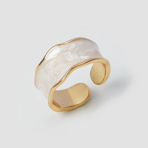 Enamel Charm Open Ring - Zafari Studio Jewelry