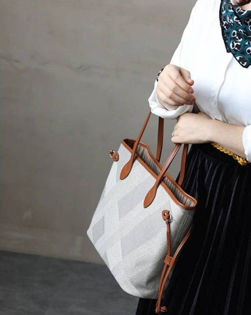 Never Full Small Caramel Tote Bag Commuter Bag - Zafari Studio Jewelry