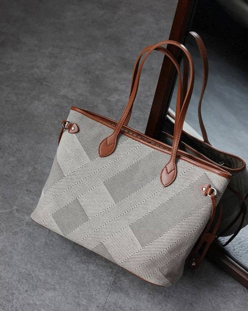 Never Full Small Caramel Tote Bag Commuter Bag - Zafari Studio Jewelry