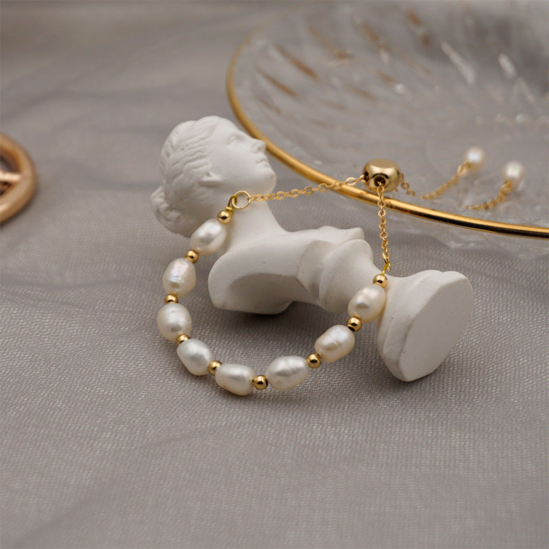 Modern Freshwater Pearl Adjustable Bracelet - Bracelets | ZAFARI Studio Jewelry